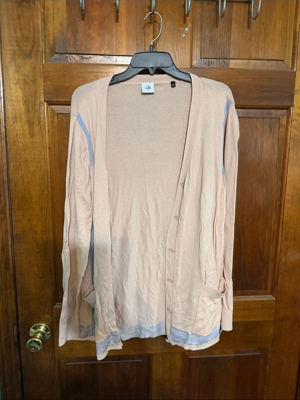 Pink Open-Front Lightweight Cardigan Sweater